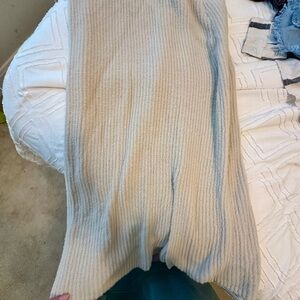 Rachel Zoe Cream Ribbed Knit Dress